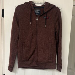 Abercrombie & Fitch Woman’s Brown/Maroon Zip up Sweater. Size Small